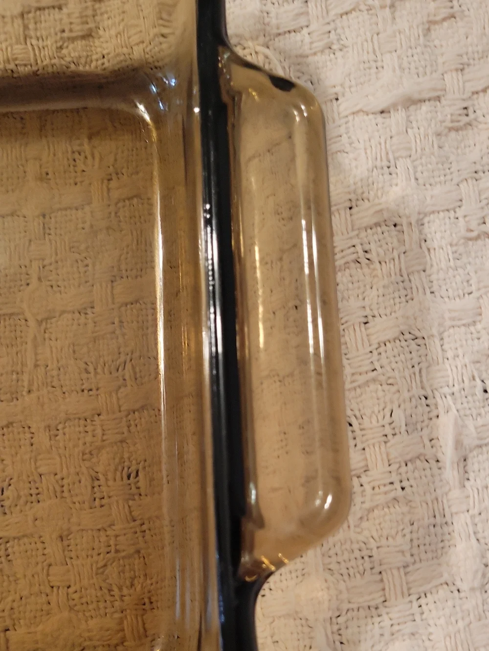 Vintage Anchor Hocking Smoky Amber Square Glass Baking Dish with Handles